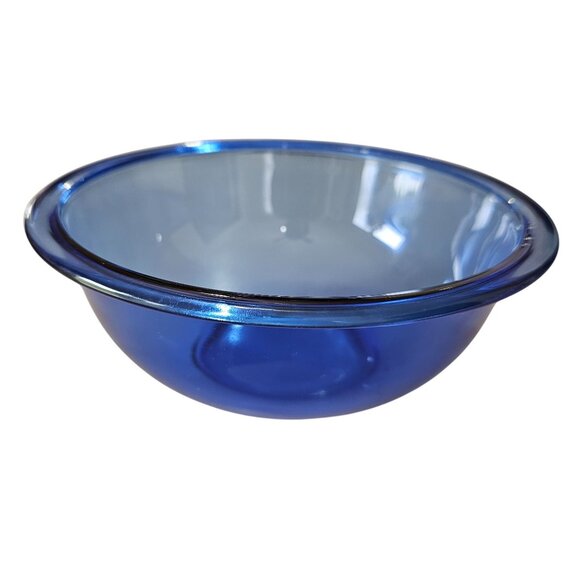 Pyrex Glass Mixing Bowls 1.5qt cobalt blue small 8.5" mixing dish nesting kitche - Picture 3 of 9
